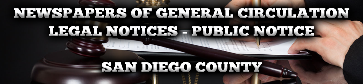 San Diego County Public Notices